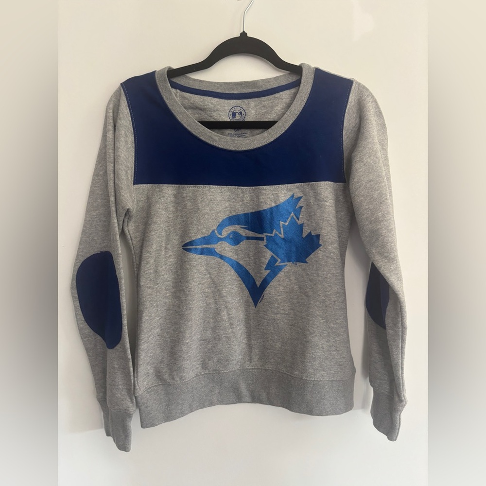Genuine Metallic Toronto Blue Jays Crew Neck Sweater 💙🩶